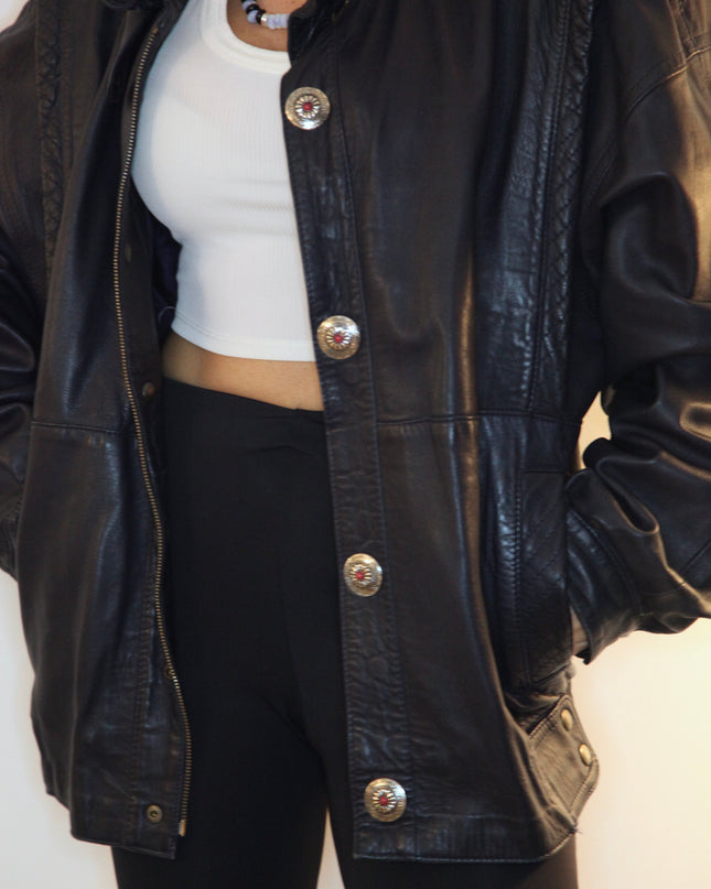 BLOUSON VINTAGE MARINE OVERSIZE