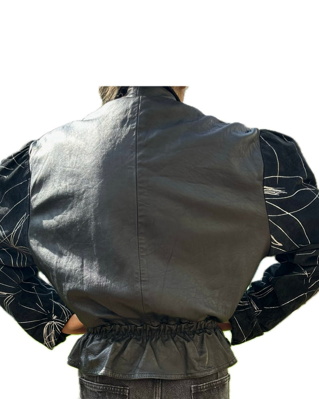 BLOUSON EN CUIR-DAIM