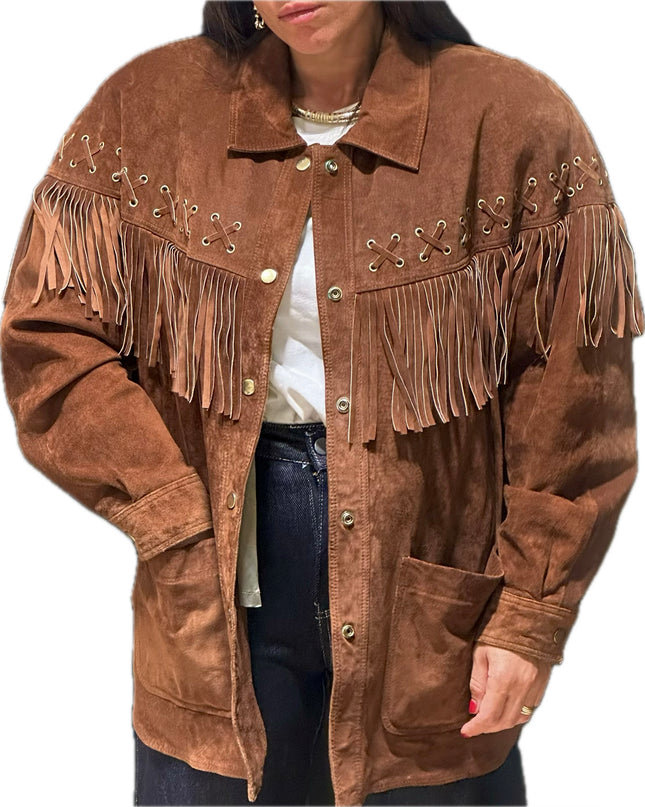 SURCHEMISE EN DAIM MARRON