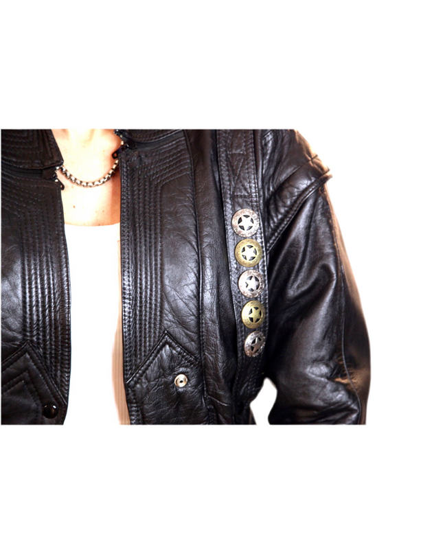 BLOUSON EN CUIR RÉVERSIBLE