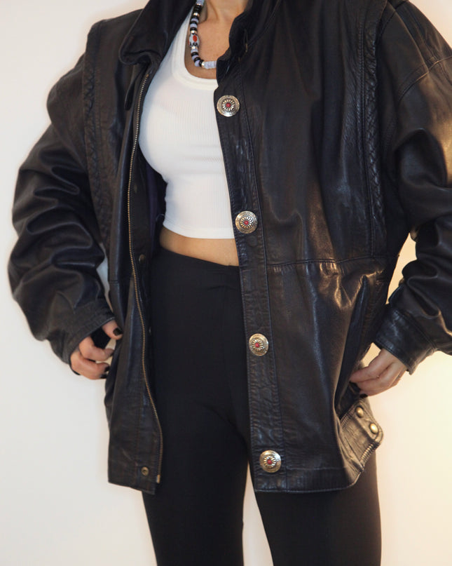 BLOUSON VINTAGE MARINE OVERSIZE