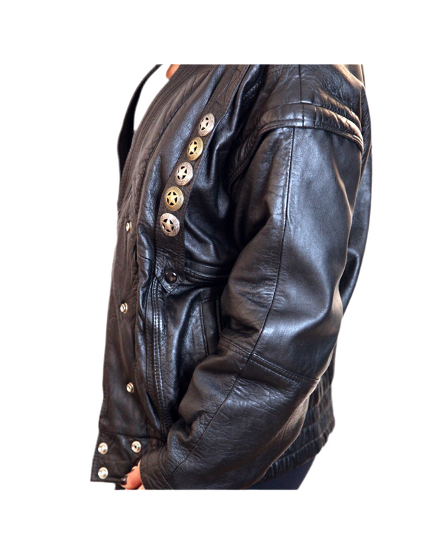 BLOUSON EN CUIR RÉVERSIBLE