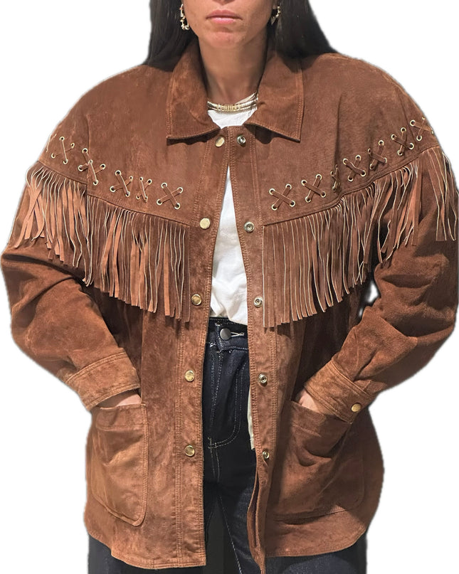 SURCHEMISE EN DAIM MARRON