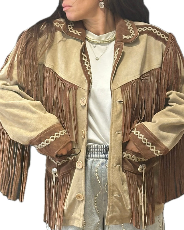 VESTE WESTERN VINTAGE À FRANGES