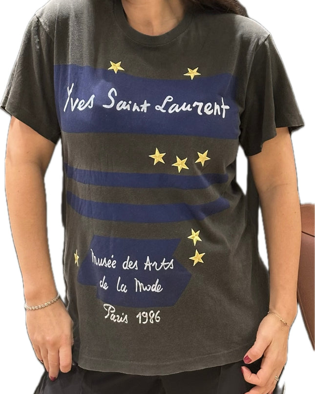T-shirt Yves Saint Laurent vintage customisé – Taille unique