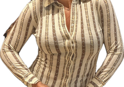 Chemise CELINE Vintage en laine – Logo Triumph – Taille 36