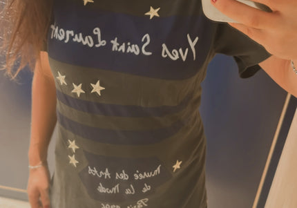 T-shirt Yves Saint Laurent vintage customisé – Taille unique