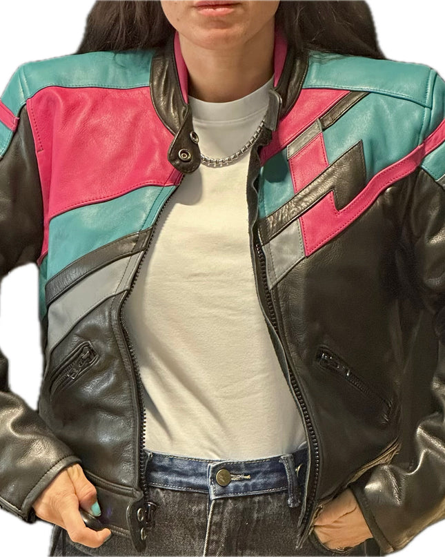 BLOUSON EN CUIR BIKER