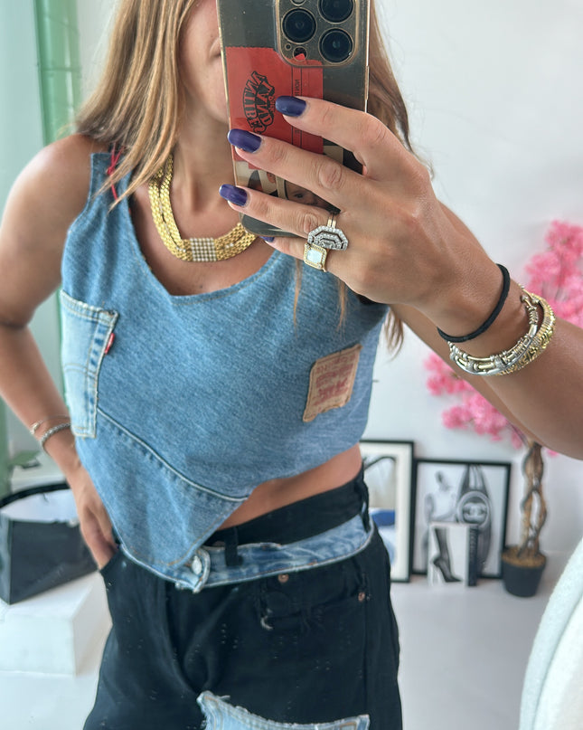 Top en jean Levi’s custom