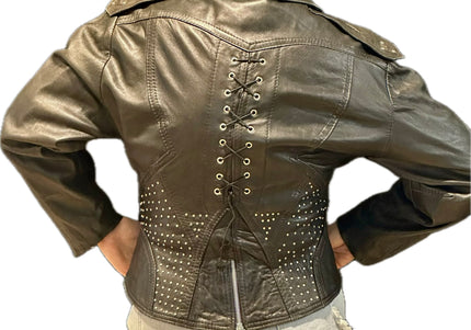 PERFECTO EN CUIR NOIR VINTAGE CUSTOMISE