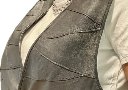 GILET SANS MANCHES EN CUIR
