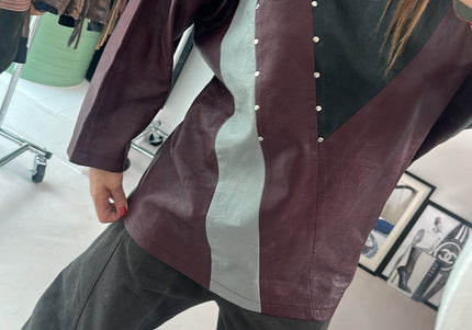 Top vintage en cuir