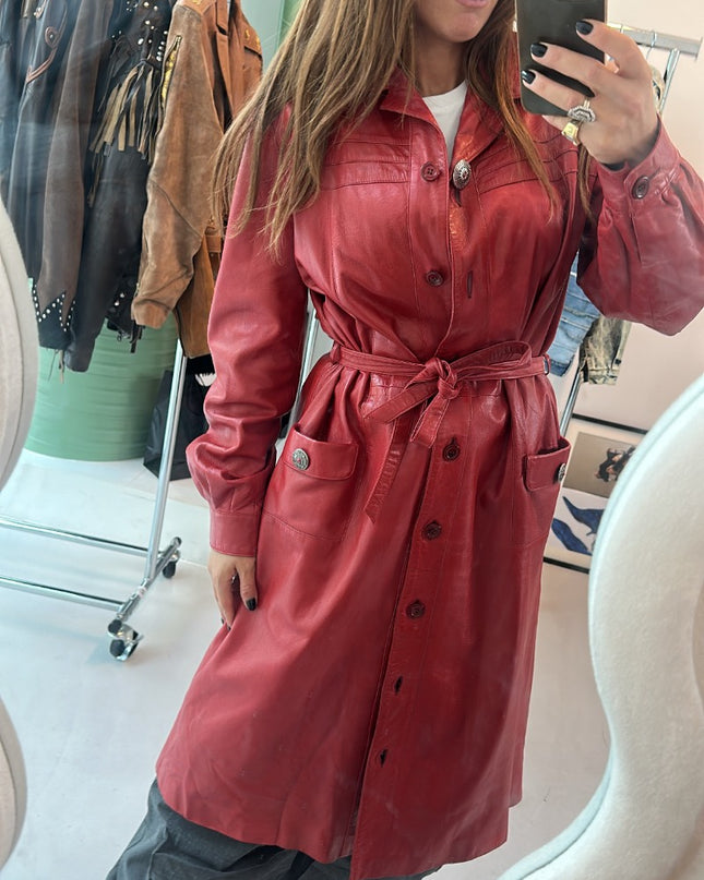 Trench vintage rouge