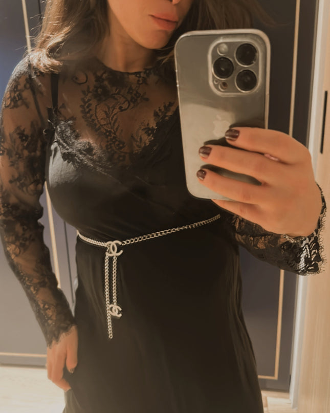 Ceinture chaîne Chanel vintage – Taille unique réglable