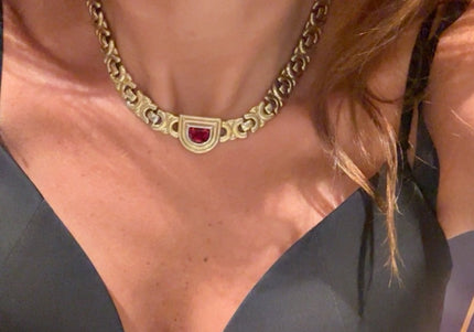 Collier ras du cou vintage art déco - 4