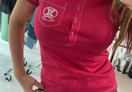 Polo Céline rose vintage - 2
