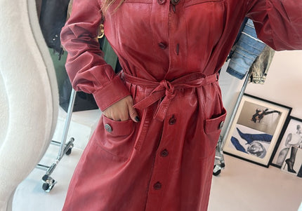 Trench vintage rouge