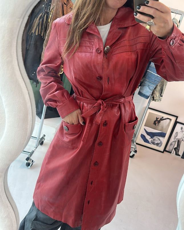 Trench vintage rouge