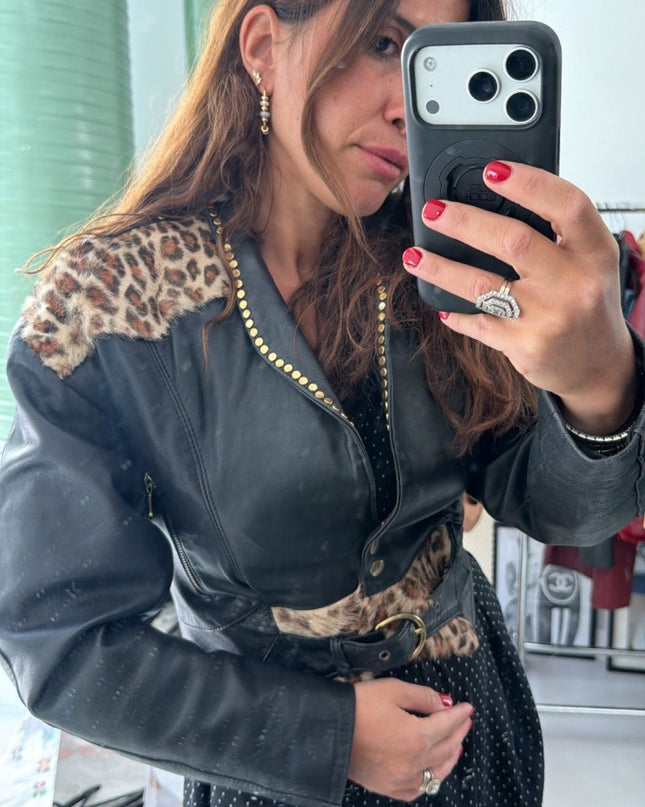 Perfecto cuir léopard - 1
