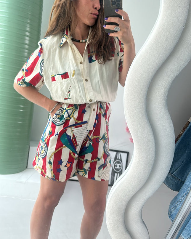 Mono corto vintage estilo navegante talla L - 2