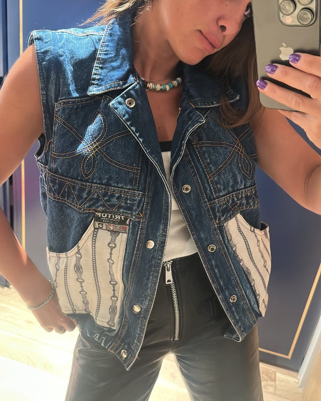Veste en jean vintage custom Céline - 1