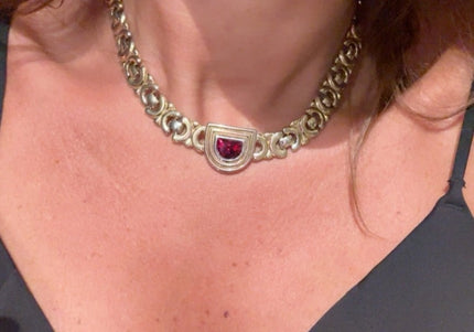 Collier ras du cou vintage art déco - 2