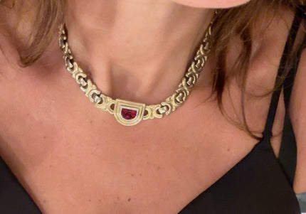 Collier ras du cou vintage art déco - 1
