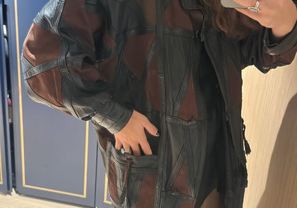 Manteau en Cuir Vintage - 1