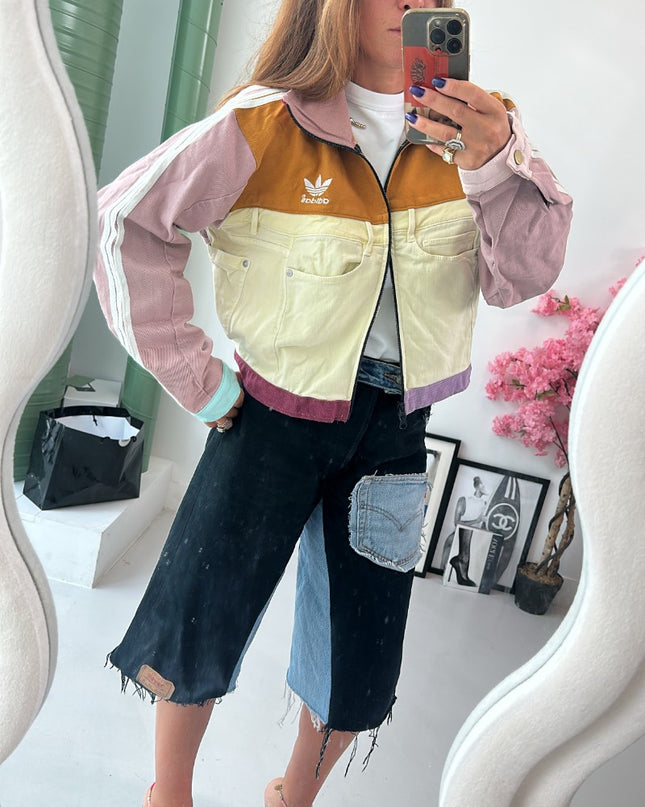 Veste jean adidas custom - 3
