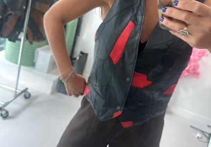 Gilet sans manches patchwork - 2