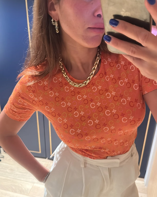 T-shirt Céline orange taille s - 1