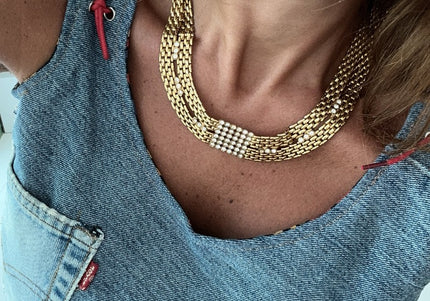 Collier double maille Vintage - 3
