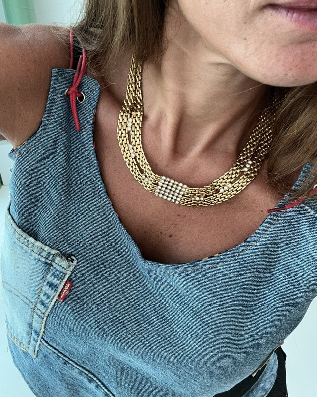Collier double maille Vintage - 3
