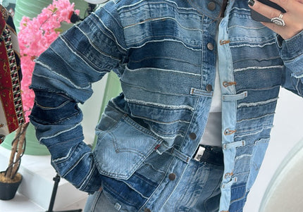 Veste en jean Levi’s patchwork taille M - 1