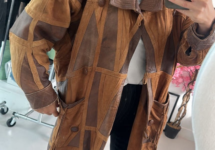 Veste patchwork marron - 2