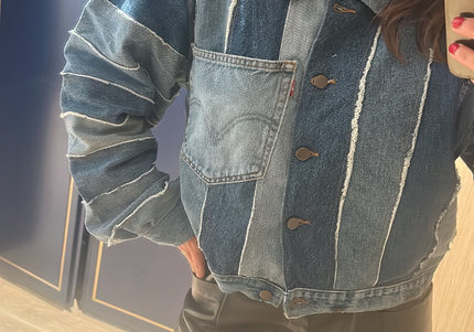 Veste en jean patchwork Levi's taille L - 3