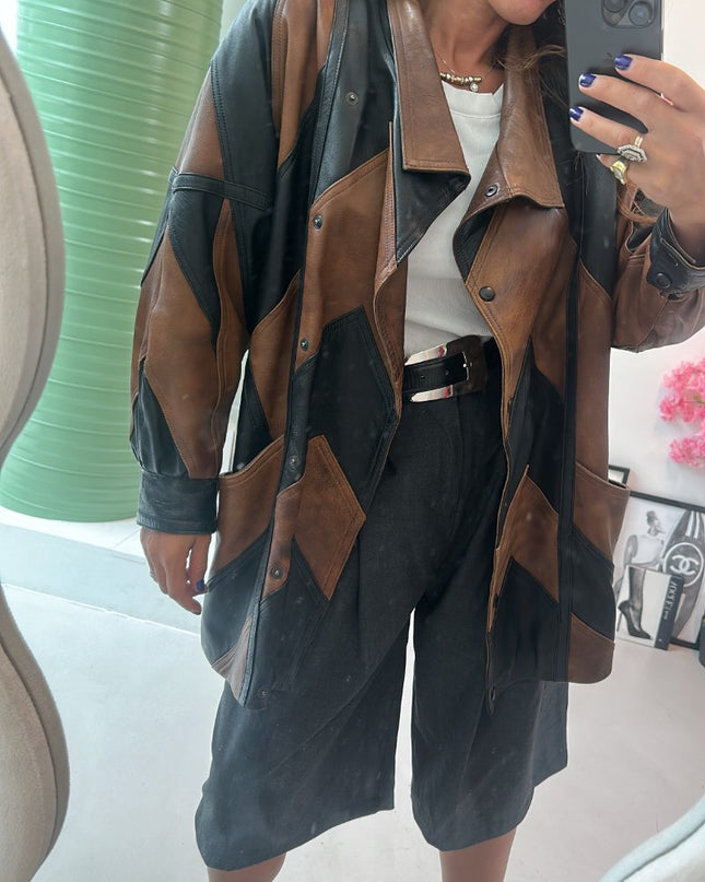 Veste en cuir 3/4 Yves saint Laurent - 4