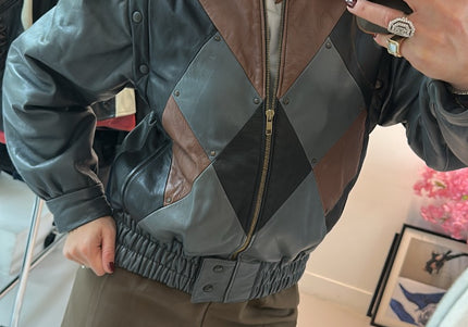 Veste vintage réversible patchwork