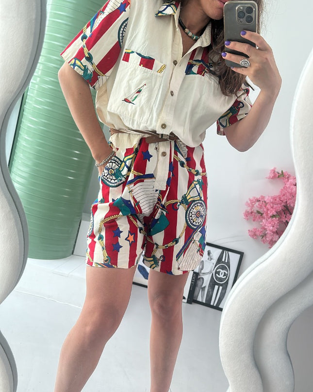 Mono corto vintage estilo navegante talla L - 3