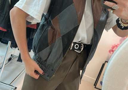 Veste vintage réversible patchwork