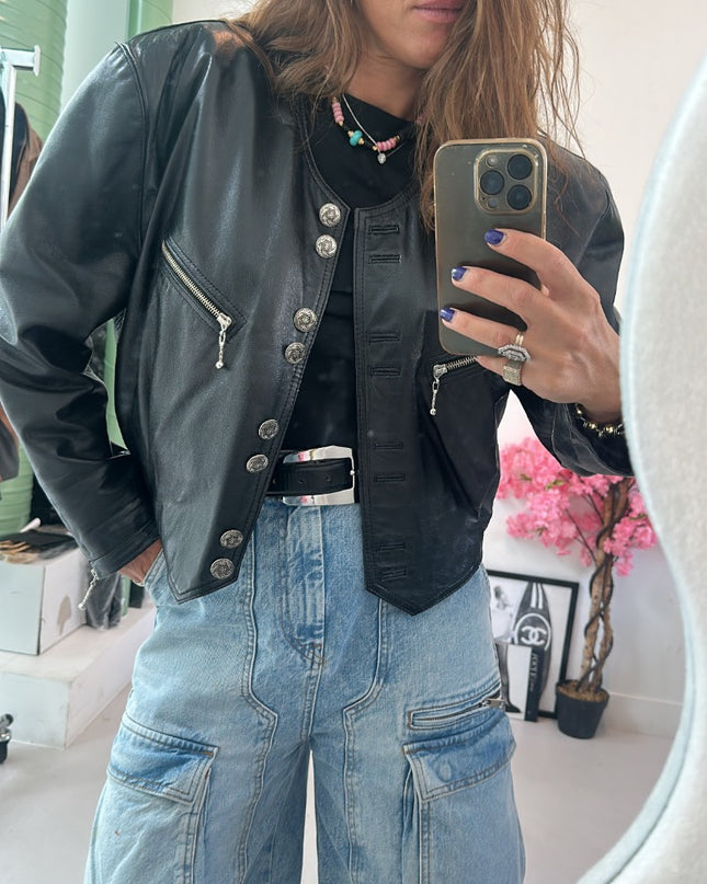 Blouson vintage boutons - 3