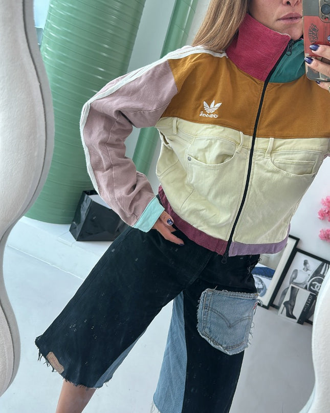 Veste jean adidas custom - 4