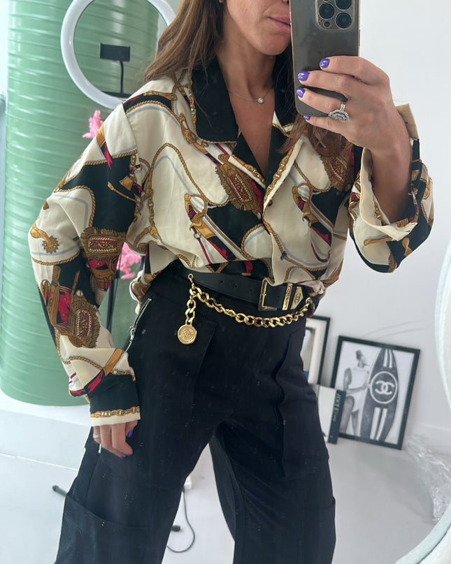 Camisa estampada estilo pañuelo - 2