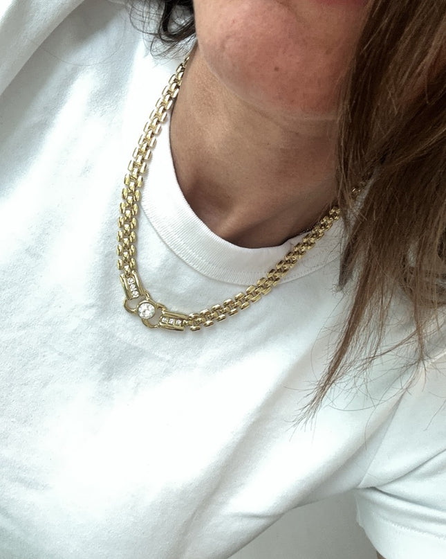 Girocollo donna con strass ottimo - 2