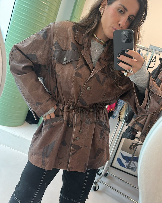 Veste Vintage Brown Patchwork