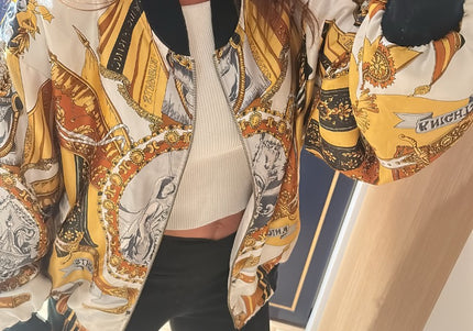Blouson custom foulard vintage - 3