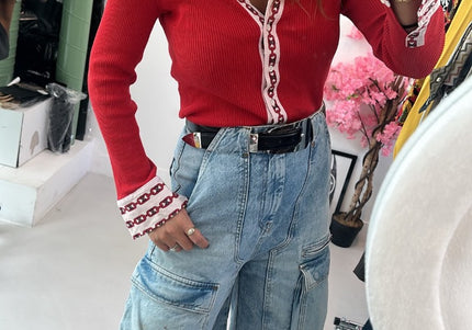 Blouse Céline rouge - 4