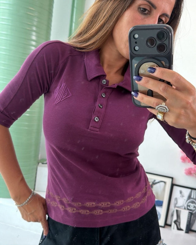 Polo violet Celine - 1