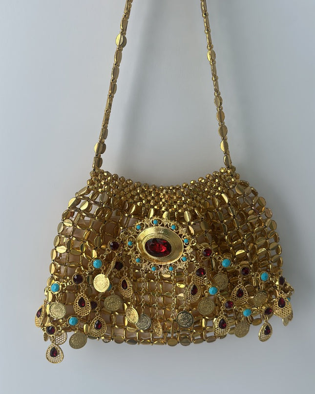 Sac perles doré - 3