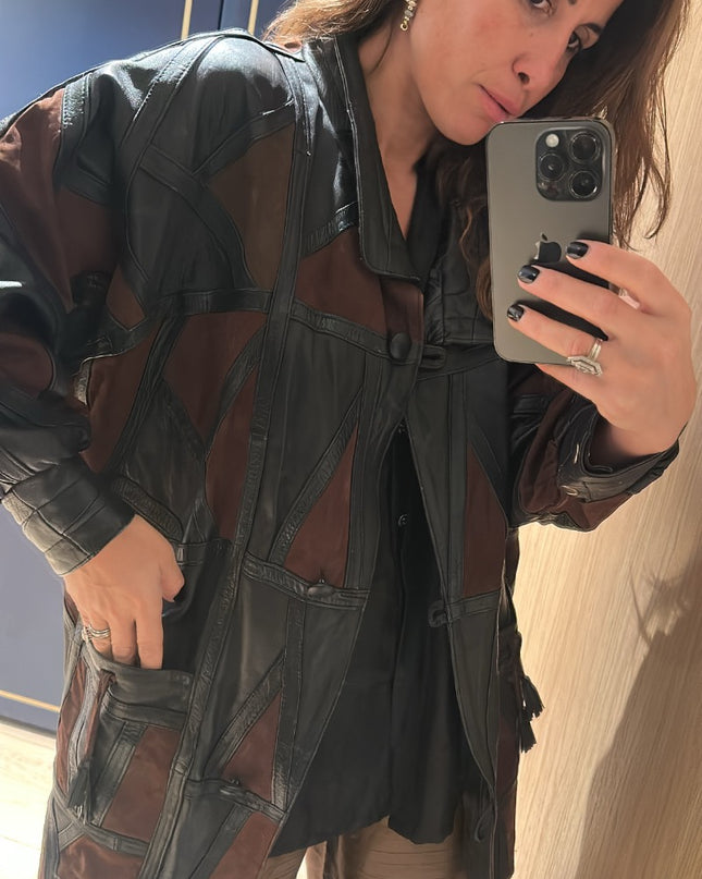 Manteau en Cuir Vintage - 2